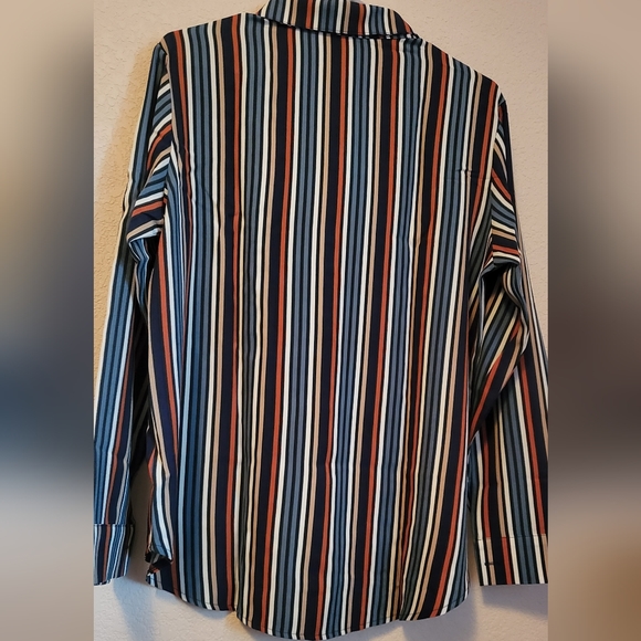 OMSJ Women Button Down Stripe Shirts L - Picture 3 of 8